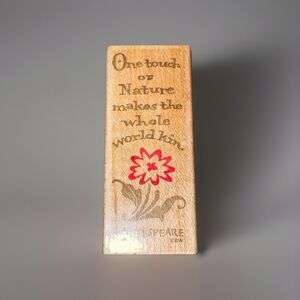 Shakespeare Nature Quote All Night Media Wood Mounted Rubber Stamp